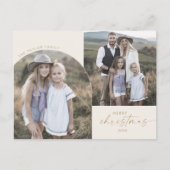 Modern Boho Arch | Kerst van Cream 3-serie Foto's Feestdagenkaart (Voorkant)