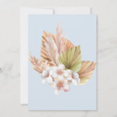 Modern Boho Arch Lavender Floral Baby shower Kaart (Achterkant)