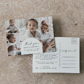 Modern Boho Arch Multi Foto bedankt jullie geboort Aankondigingskaart