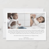 Modern Boho Arch Multi Photo Birth Aankondiging (Achterkant)