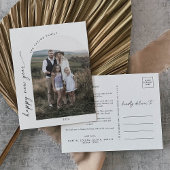 Modern Boho Arch Nieuwjaar Foto Jaar in Review Hol Feestdagenkaart