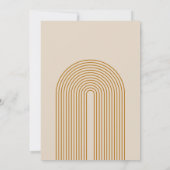 Modern Boho Arch Ochre Oranje Typograaf Save The Date (Achterkant)