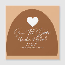 Modern Boho Arch Organic Shape Heart Save the Date
