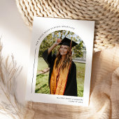 Modern Boho Arch Photo Afstuderen Aankondiging