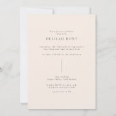 Modern Boho Arch Photo Baby shower Invitation Kaart (Achterkant)