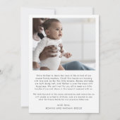 Modern Boho Arch Photo Collage Birth Aankondiging (Achterkant)