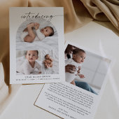 Modern Boho Arch Photo Collage Birth Aankondiging