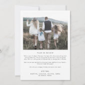 Modern Boho Arch Photo Collage Familie Feestdagenkaart (Achterkant)