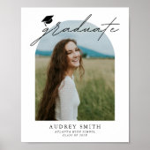 Modern Boho Arch Photo Graduation Party Poster (Voorkant)