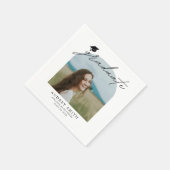 Modern Boho Arch Photo Graduation Party Servet (Hoek)