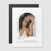 Modern Boho Arch Photo Save Our Date Magnetic Kaar (Voorkant / Achterkant)