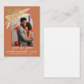 Modern Boho Arch Photo Save the Date Terra Cotta Notitiekaartje (Voorkant / Achterkant)