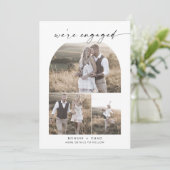 Modern Boho Arch proposal Photo Collage Verloving Aankondiging (Staand voorkant)