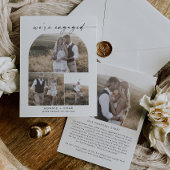 Modern Boho Arch proposal Photo Collage Verloving Aankondiging