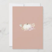 Modern Boho Arch Pumpkin Het is een meisje Baby sh Kaart (Achterkant)