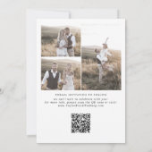 Modern Boho Arch QR Code Foto Save The Date (Achterkant)