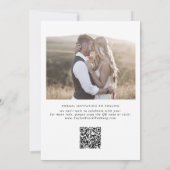 Modern Boho Arch QR Code Photo Collage Save The Date (Achterkant)