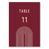 Modern Boho Arch Red Beige Typography Wedding Kaart (Voorkant)