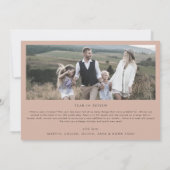 Modern Boho Arch Salmon 3 serie Foto's Kerstmis Feestdagenkaart (Achterkant)