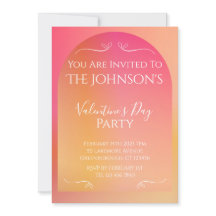 Modern Boho Arch Sunset Ombre Valentijnsdag Party
