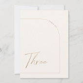 Modern Boho Arch Tabel Drie Tabelnummer Kaart (Voorkant)