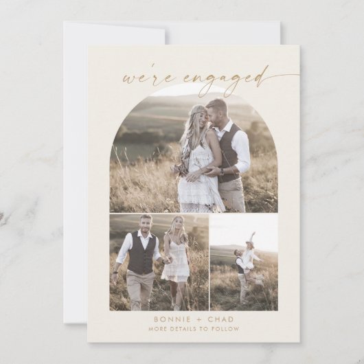 Modern Boho Arch | Verloving voor het verzamelen v Aankondiging (Voorkant)