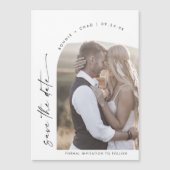 Modern Boho Arch Wedding Photo Save the Date Magnetische Uitnodiging (Voorkant)