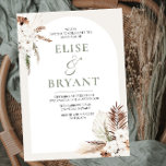 Modern Boho Arch White Floral Wedding Invitation Kaart<br><div class="desc">Modern Boho Arch White Floral Wedding Invitation Bekijk het collectie in Niche en Nest Store</div>