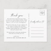 Modern Boho Arch | Zalm 2 Foto Dank u geboorte Aankondigingskaart (Achterkant)