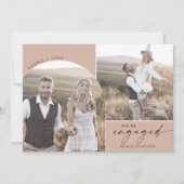 Modern Boho Arch | Zalm 3 Foto-Verloving Aankondiging (Voorkant)