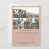 Modern Boho Arch | Zalmkerstfotofeestdag Feestdagenkaart (Achterkant)