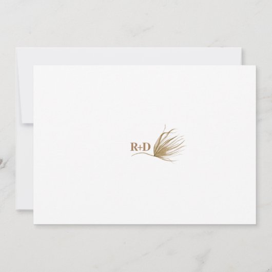 Modern Boho Arched Photo Wedding Save the Date (Achterkant)