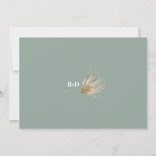 Modern Boho Arched Photo Wedding Save the Date Aankondiging (Achterkant)