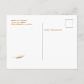 Modern Boho Arched Photo Wedding Save the Date Aankondigingskaart (Achterkant)