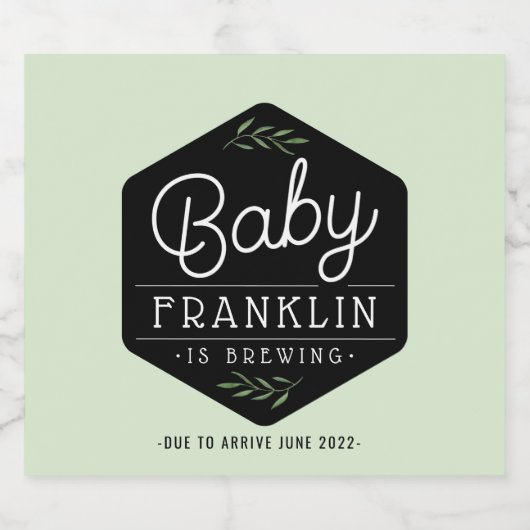 Modern Boho Baby Brewing Beer Labels Bier Etiket (Enkel label)