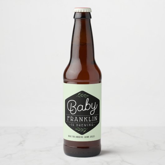 Modern Boho Baby Brewing Beer Labels Bier Etiket (Voorkant)