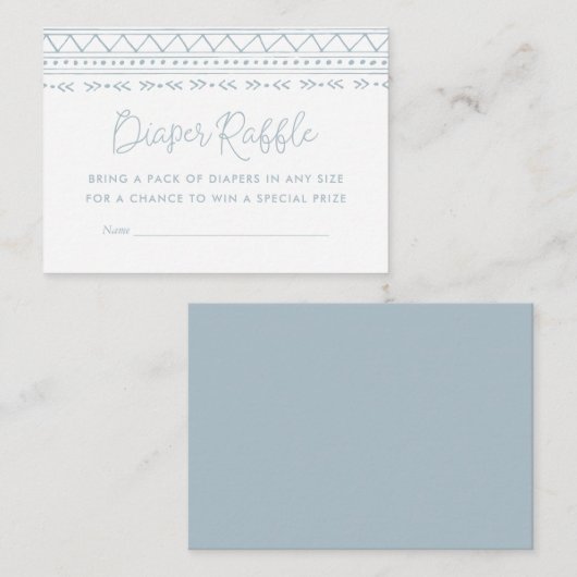Modern Boho Baby shower Diaper Raffle Informatiekaartje (Voorkant / Achterkant)