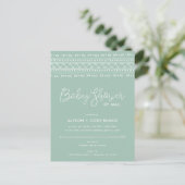 Modern Boho Baby shower per Mail Invitation Feestdagenkaart (Staand voorkant)