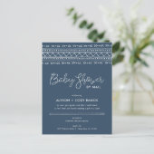 Modern Boho Baby shower per Mail Invitation Feestdagenkaart (Staand voorkant)