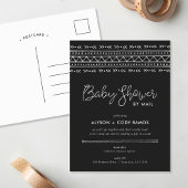 Modern Boho Baby shower per Mail Invitation Feestdagenkaart