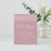 Modern Boho Baby shower per Mail Invitation Feestdagenkaart (Staand voorkant)
