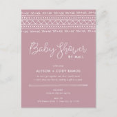 Modern Boho Baby shower per Mail Invitation Feestdagenkaart (Voorkant)