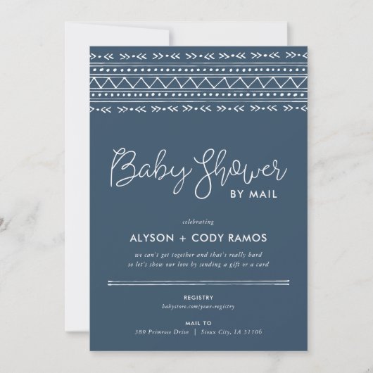 Modern Boho Baby shower per post Kaart (Voorkant)