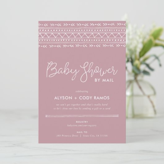 Modern Boho Baby shower per post Kaart (Staand voorkant)