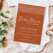 Modern Boho Baby shower per post Kaart