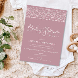 Modern Boho Baby shower per post Kaart