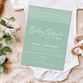 Modern Boho Baby shower per post Kaart