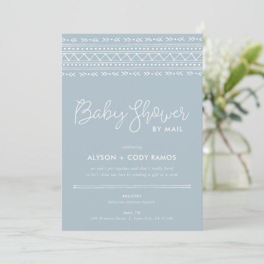 Modern Boho Baby shower per post Kaart (Staand voorkant)