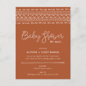 Modern Boho Baby shower via Mail Invitation Feestdagenkaart (Voorkant)