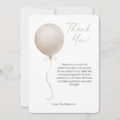 Modern Boho Balloon Baby shower bedankkaart Kaart (Voorkant)